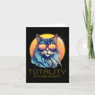 Solar Eclipse Cat Wearing Solar Eclipse Gles Karte