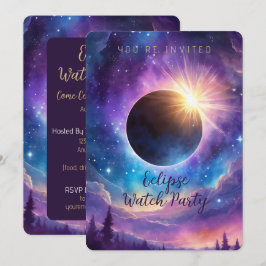 Solar Eclipse & Celestial Stars Cosmic Sky Custom Einladung