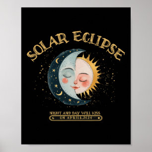 Solar-Eclipse-Design 4.08.24 Gesamtsolaröklipse 2 Poster