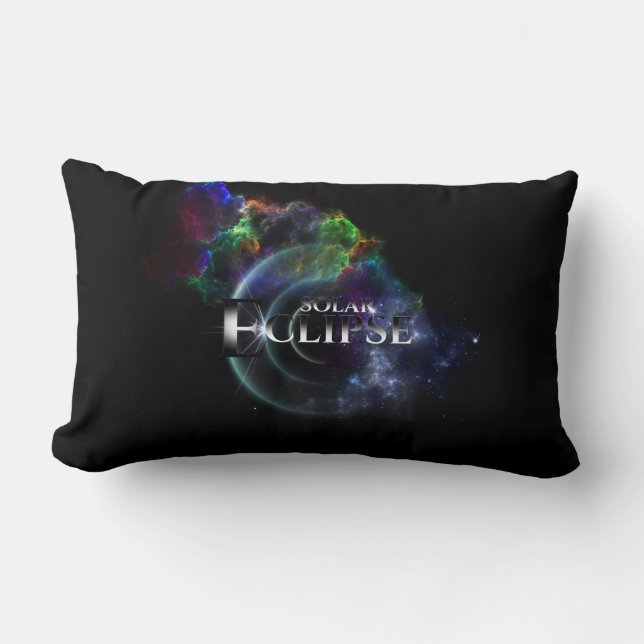 Solar Eclipse Fraktal Art Spacescape Lendenkissen (Vorderseite)