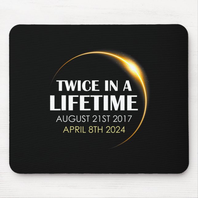 Solar Eclipse Fun zweimal im Leben 2024 Solar ecl Mousepad (Vorne)