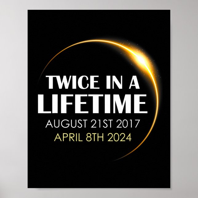 Solar Eclipse Fun zweimal im Leben 2024 Solar ecl Poster (Vorne)