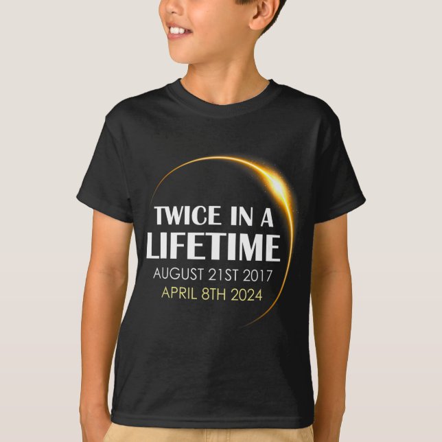 Solar Eclipse Fun zweimal im Leben 2024 Solar ecl T-Shirt (Vorderseite)