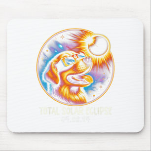 Solar Eclipse Golden Retriever Tragebrille Apr Mousepad