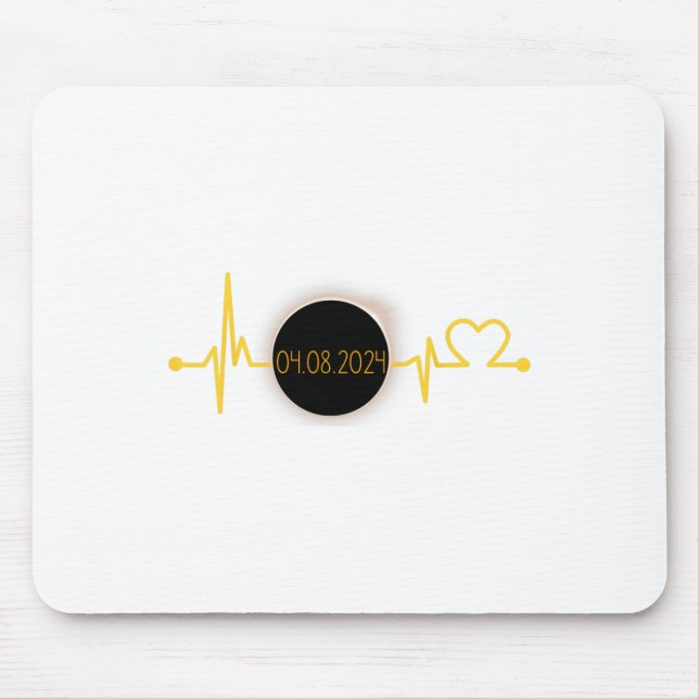 Solar Eclipse Heartbeat Gesamtsolarauskeime April Mousepad (Vorne)