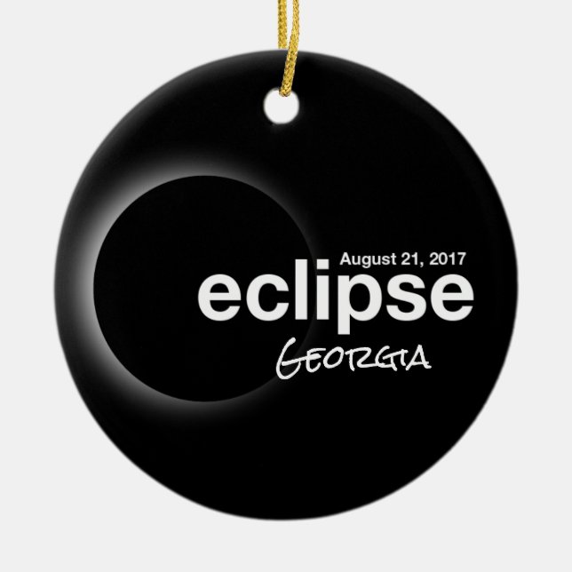 Solar Eclipse insgesamt 2017 - Georgien Keramik Ornament (Vorne)