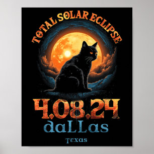 Solar Eclipse insgesamt 2024 Dallas Texas Poster