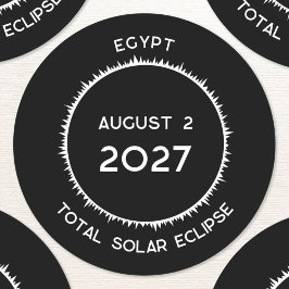 Solar Eclipse insgesamt 2027 Ägypten Runder Aufkleber