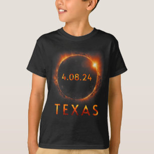 Solar Eclipse insgesamt 8. April 2024 Texas Solar T-Shirt