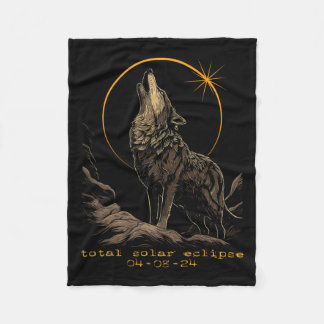 Solar-Eclipse insgesamt 8. April Wolf Fleecedecke