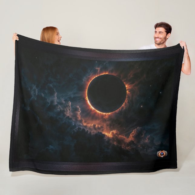 Solar Eclipse Inspiriere Awe AI Art von Xzendor7 Fleecedecke (Beispiel)