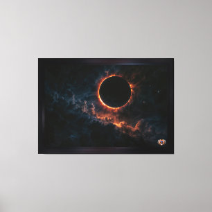 Solar Eclipse Inspiriere Awe AI Art von Xzendor7 Leinwanddruck