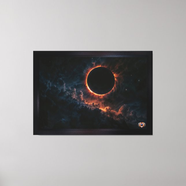 Solar Eclipse Inspiriere Awe AI Art von Xzendor7 Leinwanddruck (Vorderseite)