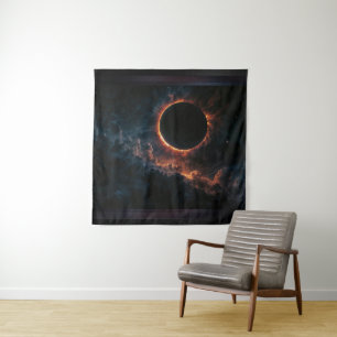 Solar Eclipse Inspiriere Awe AI Art von Xzendor7 Wandteppich