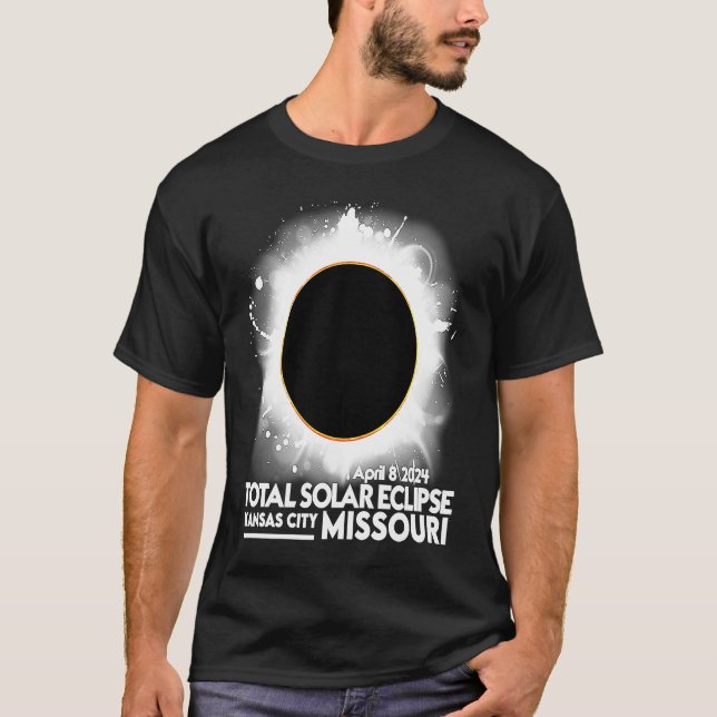 Solar Eclipse Kansas CITY Missouri 8 2 April 2 T-Shirt (Vorderseite)