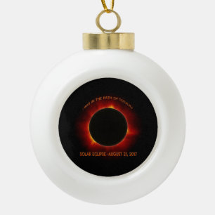 Solar-Eclipse Keramik Kugel-Ornament