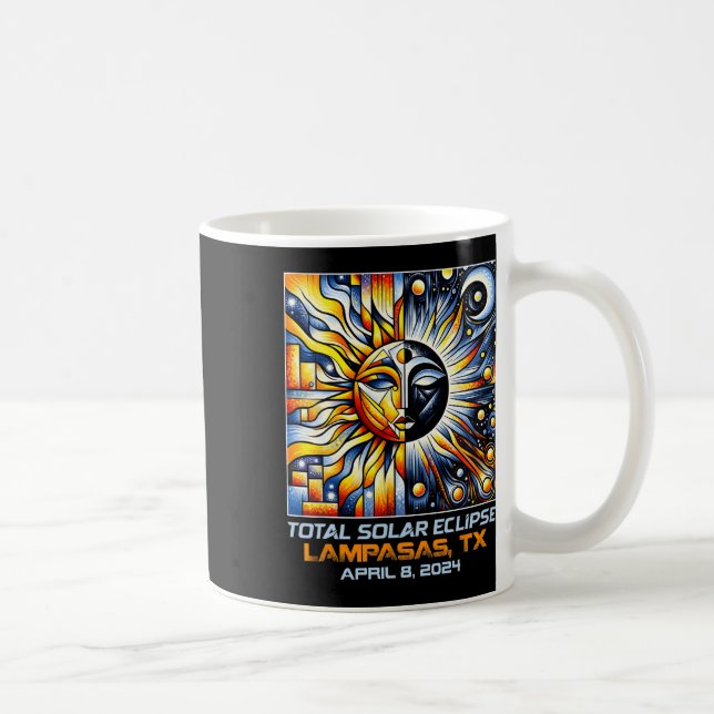Solar Eclipse Lampasas Texas insgesamt Kaffeetasse (Rechts)