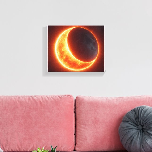 Solar-Eclipse Leinwanddruck (Insitu (Wohnzimmer))