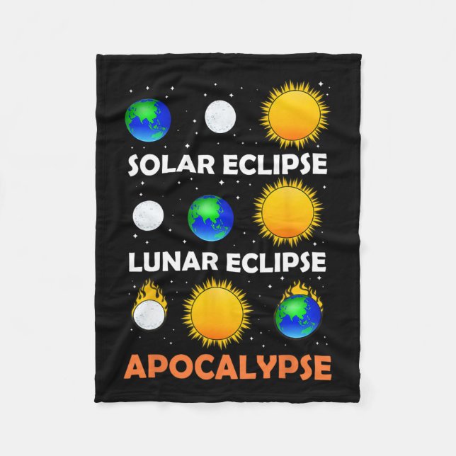 Solar Eclipse Lunar Science Teacher Space Eclipse Fleecedecke (Vorderseite)