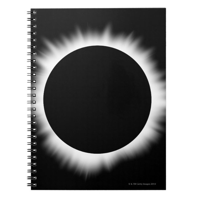 Solar Eclipse mit Corona Notizblock (Vorderseite)