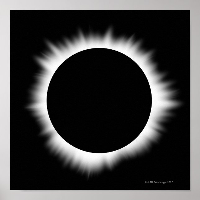 Solar Eclipse mit Corona Poster (Vorne)