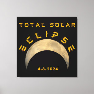 SOLAR ECLIPSE MOON SUN ERDE INSGESAMT LEINWANDDRUCK