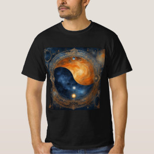Solar Eclipse Mystical Balance 2024 Name Männer hi T-Shirt