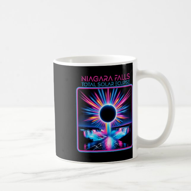 Solar Eclipse Niagara Falls Totality Event Souveni Kaffeetasse (Rechts)