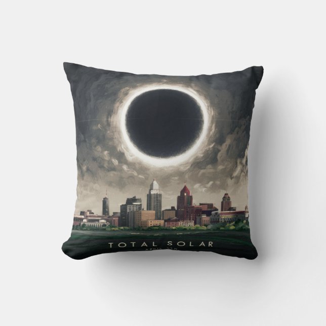 SOLAR ECLIPSE OHIO APRIL INSGESAMT KISSEN (Vorderseite)
