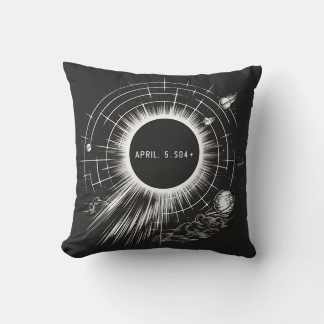 SOLAR ECLIPSE OHIO APRIL INSGESAMT KISSEN (Vorderseite)