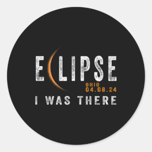 Solar Eclipse Ohio Ich war dort Totality Eclipse Runder Aufkleber