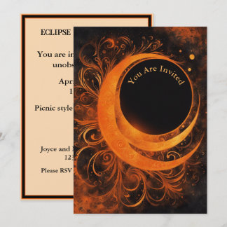 Solar Eclipse Party vollständig anpassbar anzeigen Einladung