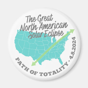 Solar Eclipse Path Totality United Staaten Magnet