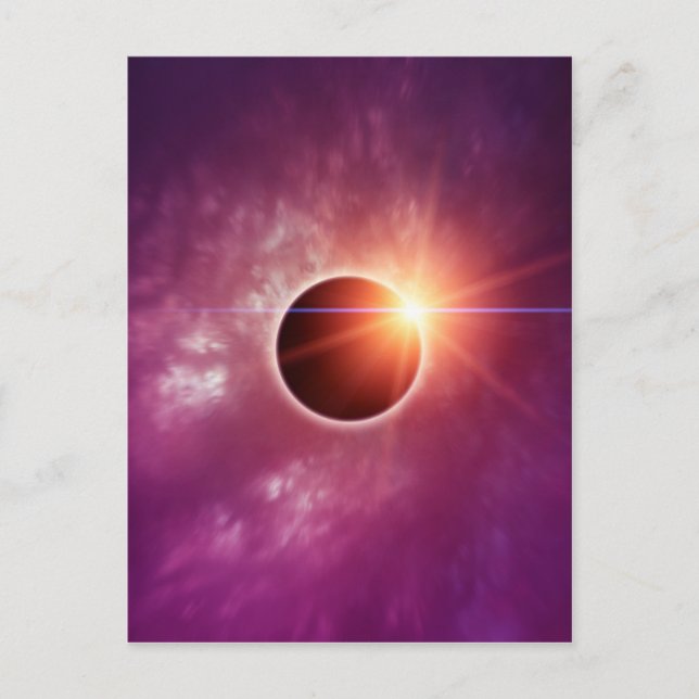 Solar-Eclipse Postkarte (Vorderseite)