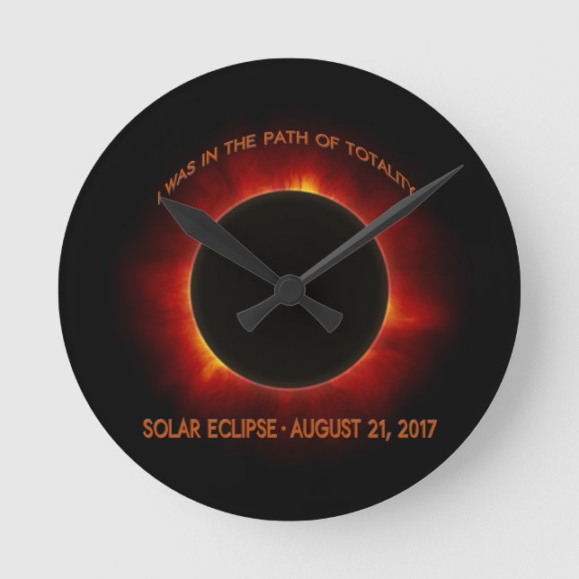 Solar-Eclipse Runde Wanduhr (Vorderseite)