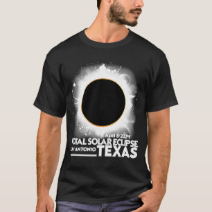 Solar Eclipse San Antonio TEXAS insgesamt 8. April T-Shirt
