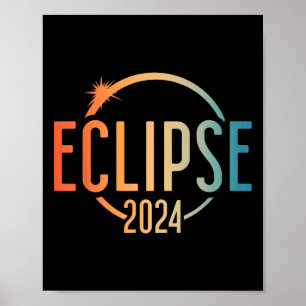 Solar-Eclipse-Shirt 2024 Gesamtsolarausstoß 4,08. Poster