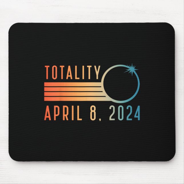 Solar Eclipse Shirt 8. April 2024 Totality Solar E Mousepad (Vorne)