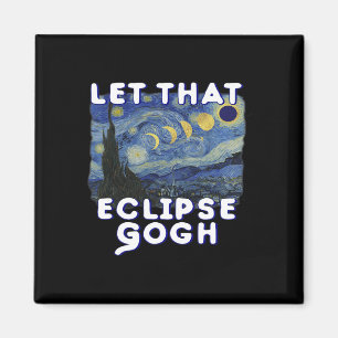 Solar Eclipse Shirt Gedenken an Van Gogh Joke Magnet