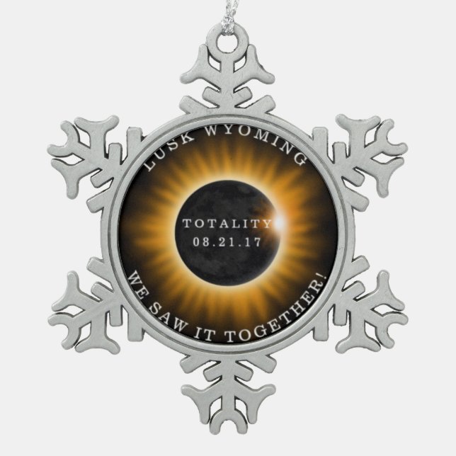 Solar Eclipse Snowflake Ornament Memorabilia (Vorderseite)