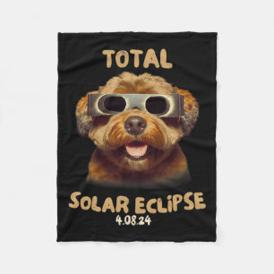 Solar Eclipse T Hunde mit Sonnenbrille Fleecedecke