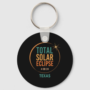 Solar Eclipse Texas 8. April 2024 Insgesamt Schlüsselanhänger