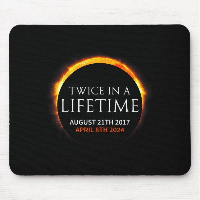 Solar Eclipse Twice Lifetime Solar Illustration Mousepad (Vorne)