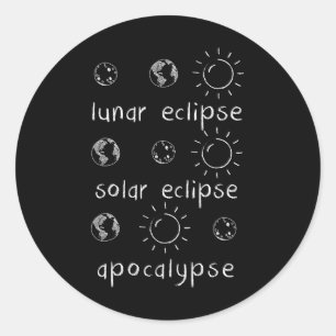 Solar-Eclipse und Wissenschaftsgeschenk für Apokal Runder Aufkleber