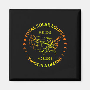 Solar-Eclipse zweimal im Leben 2024 Gesamtsolaranl Magnet