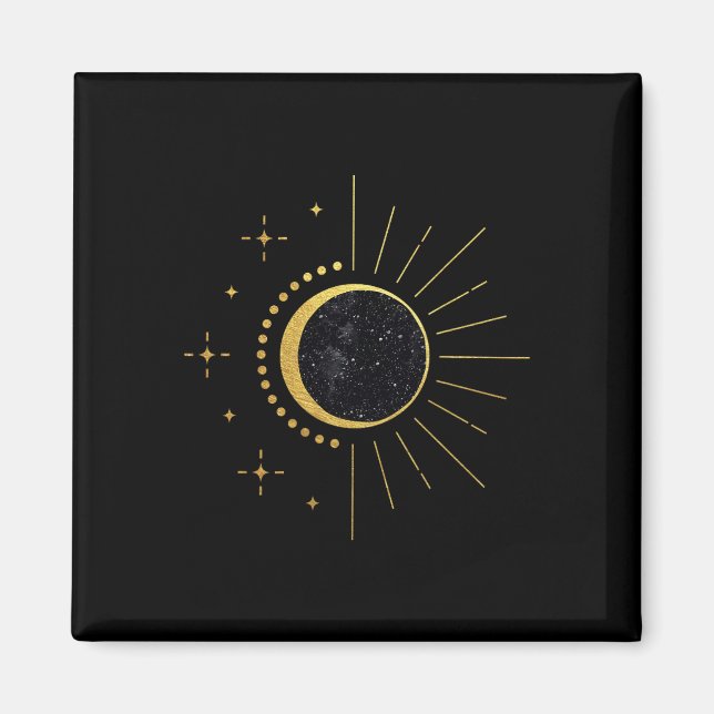 Solar-Eclipse zweimal im Leben 2024 Gesamtsolaranl Magnet (Vorne)