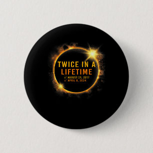 Solar-Eclipse zweimal im Leben 2024 Solar-Eclipse Button