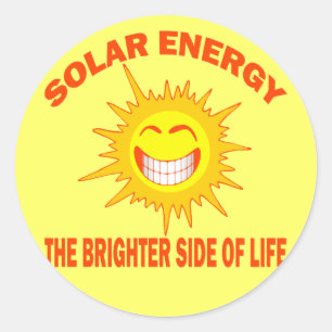 SOLAR ENERGIE DIE BRICHERE SEITE DES LEBENS RUNDER AUFKLEBER