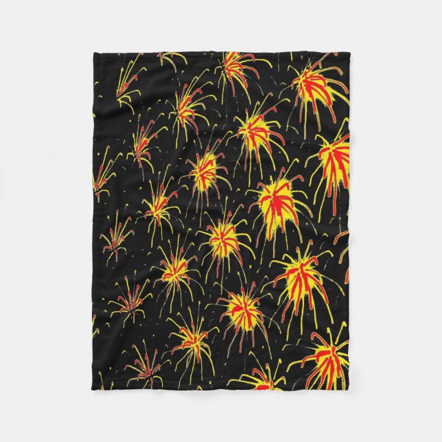 Solar Fireworks Burst Fleece Blanket (Vorderseite)