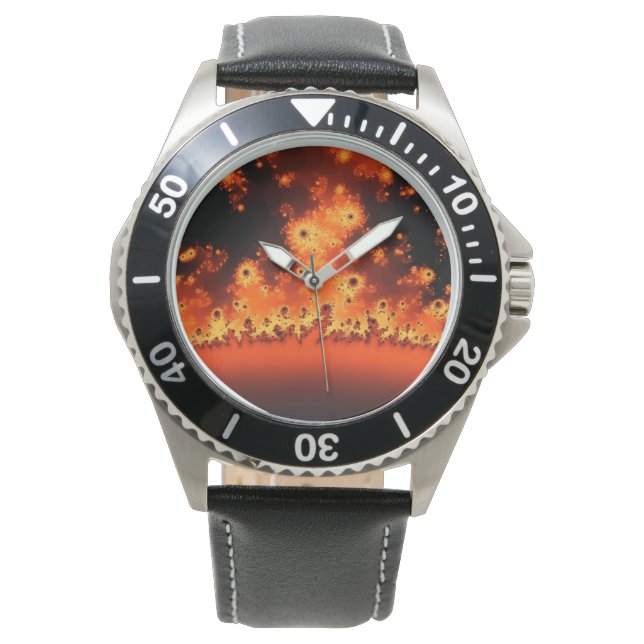 Solar Flare Fraktal Watch (Erwachsene) Armbanduhr (Vorderseite)